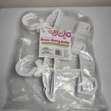 Dress Along Dolly White Deluxe Outfit Hangers for 18" Doll Clothes QTY 24