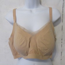 Honeylove Bra 1X Crossover Beige Tan Wireless Wire Free Bralette Plus Size