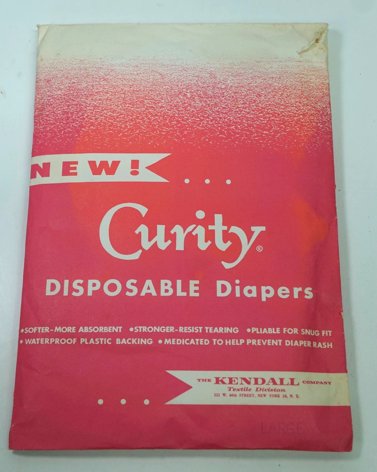 Vintage Curity Disposable Diaper 1957 & Diaper Liner 1960