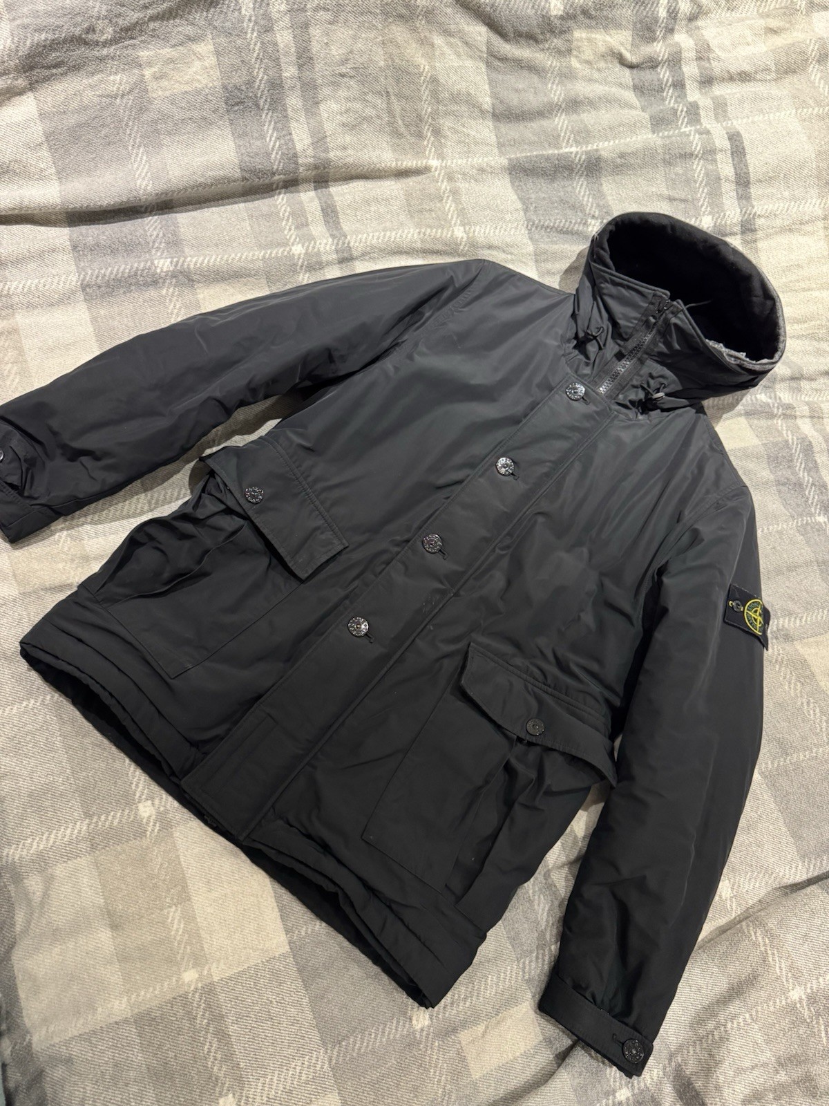 Stone Island Micro Rep Jacket with Primaloft Insulation Technology, XL, Black