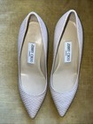 Jimmy Choo Aza Kitten Heel In Nude  Snake-Like Embossed Leather Finish 36 1/2 — photo 6