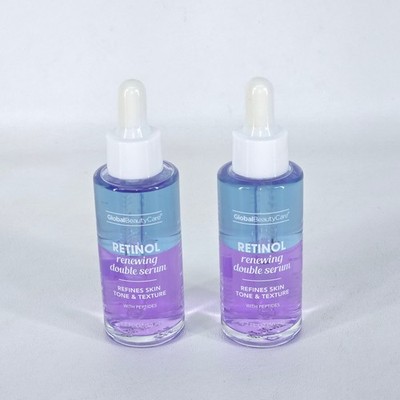 Global Beauty Care Retinol Renewing Double Serum 1.7 oz (50 mL) 2 Pack New Glow