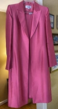 Le Suit  2 Piece Sheath Dress/Jacket Set Lipstick Pink Size 6
