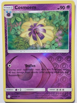 REVERSE HOLO Cosmoem 101/236 NM - Cosmic Eclipse Pokemon Card