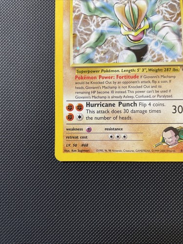 Pokémon Giovanni's Machamp 6/132 Gym Challenge Holo - MP - Picture 6 of 12