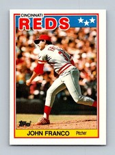 1988 Topps American Baseball (UK Minis) #24 John Franco Reds P Card NM