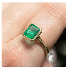 Natural Emerald Ring 925 Sterling Silver Ring Handmade Ring Wedding Ring