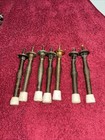 Lot of 7 Spring Door Stopper Spring Door Stop, Brass with White Cap NOS — photo 3