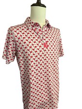 Bogey Bros. Shirt Men  s Small Pink Tacos Peppers Golf Polo Performance Stretch