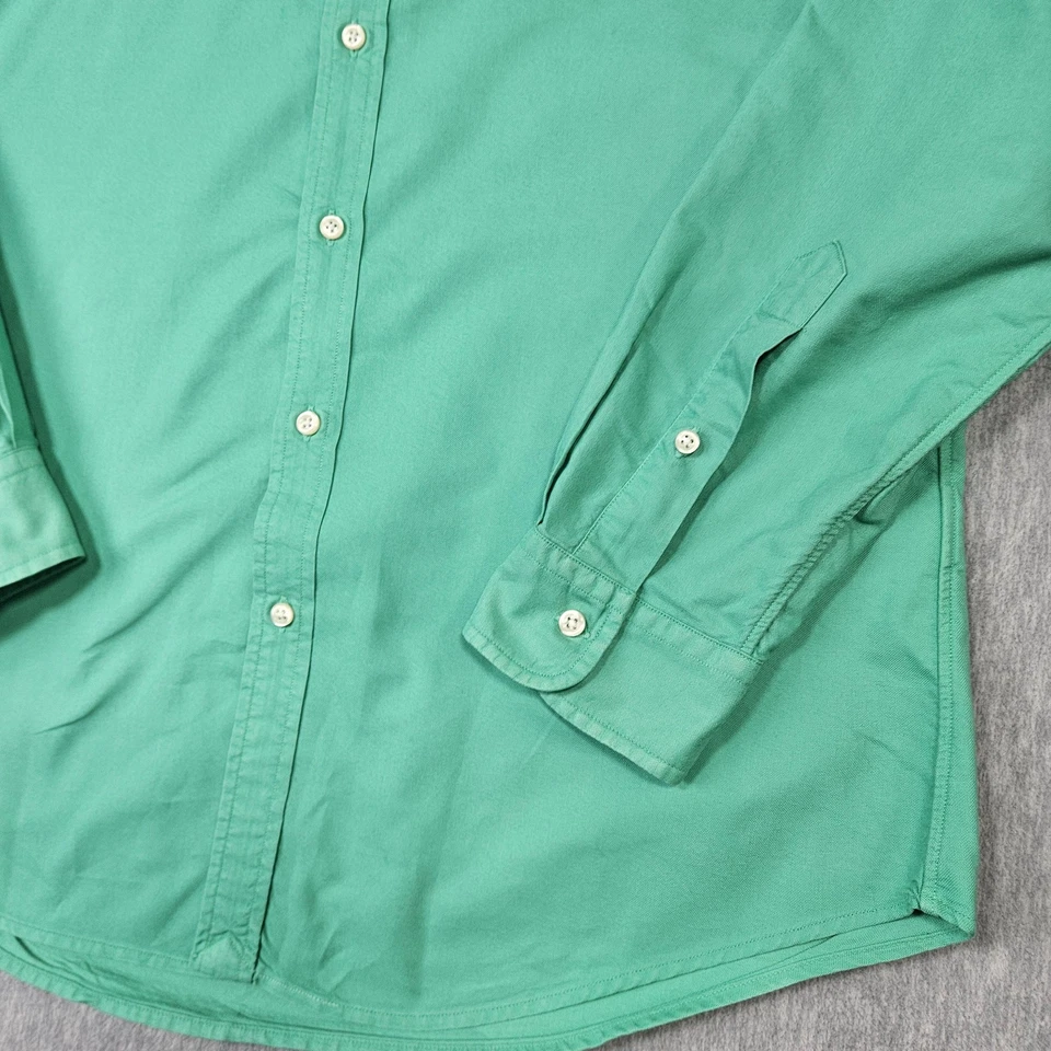 Polo Ralph Lauren Shirt Mens Large Green Slim Fit Button Down Long Sleeve Pony - Image 4 of 4