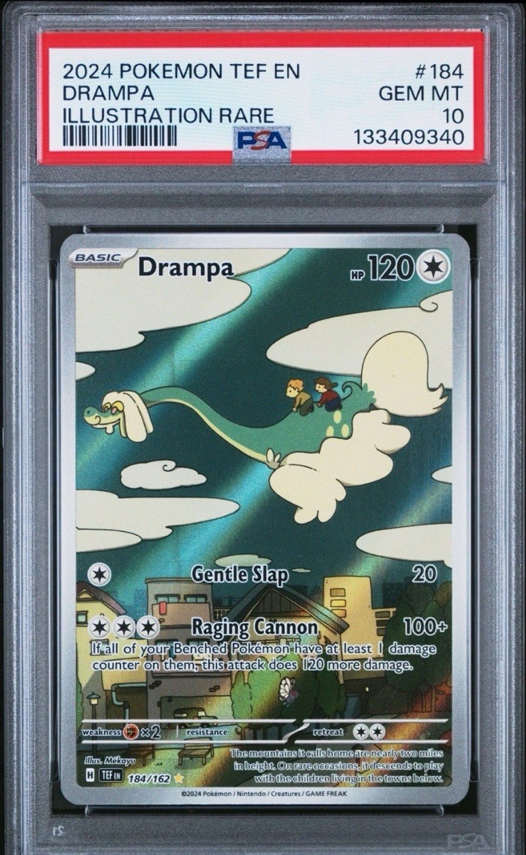 Pokémon Drampa 184/162 SV05: Temporal Forces Illustration Rare Holo PSA 10 2024