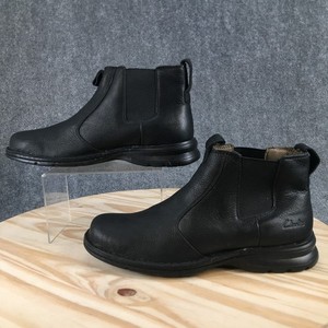 Clarks Chelsea Ankle Boots Black Leather Mens Size 9 M Comfort Shoe Casual Clarks Chelsea | eBay main image 2