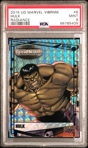 Marvel PSA 9 Hulk - 2015 Marvel Vibranium Radiance /50 Hulk PSA 9 MINT