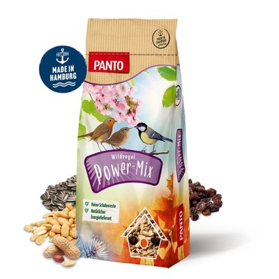 PANTO  Wildvogel Power-Mix · Ganzjahresfutter für Wildvögel · 5 x 1 Kg