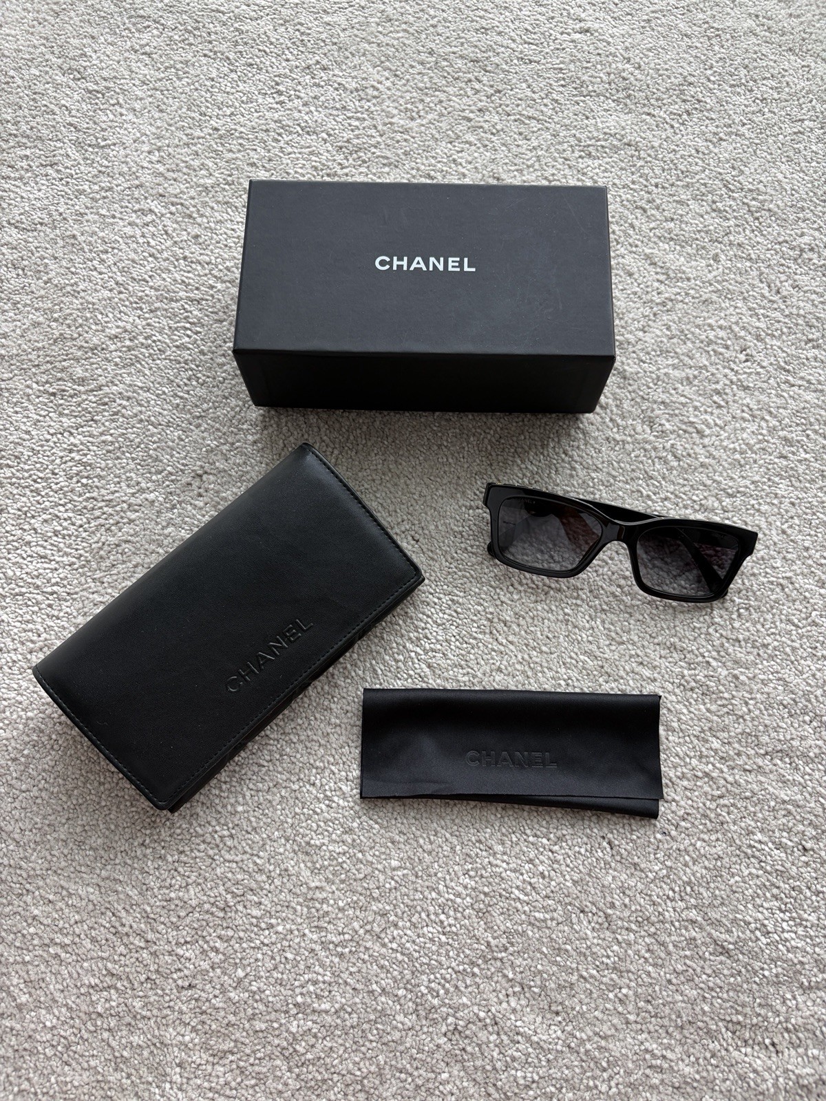 Chanel Square Sunglasses  Acetate - Black/Yellow - Excellent