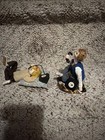 VINTAGE SET CLOTH KLUMPE ROLDAN BOY/GIRL TEENAGER DOLLS TALKING ON ROTARY PHONE — photo 4