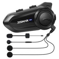 Motorcycle Bluetooth Headset,2 Way Helmet Intercom Communication System, CVC8...