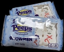 PEEPS Made in USA (2-packs) White Marshmallow Snowmen (3 ct ea) Best By 04/27