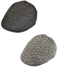 Flat Cap en Un Motif Chevrons Vendeur de Journaux Chapeau Gavroche Casquette