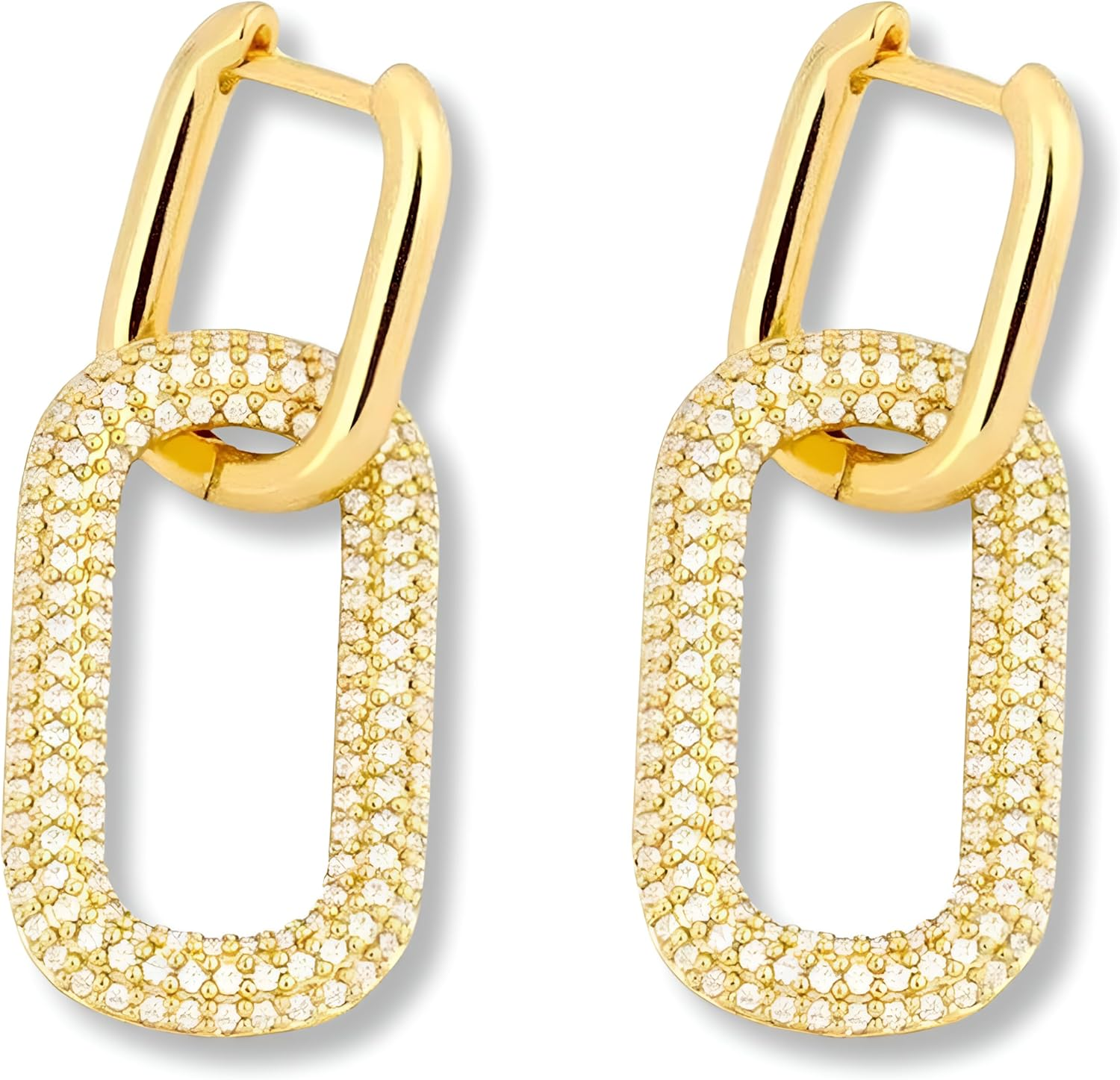 14K Gold Plated Chunky Hoop Earrings for Women – Trendy Lightweight Hypoallergenic