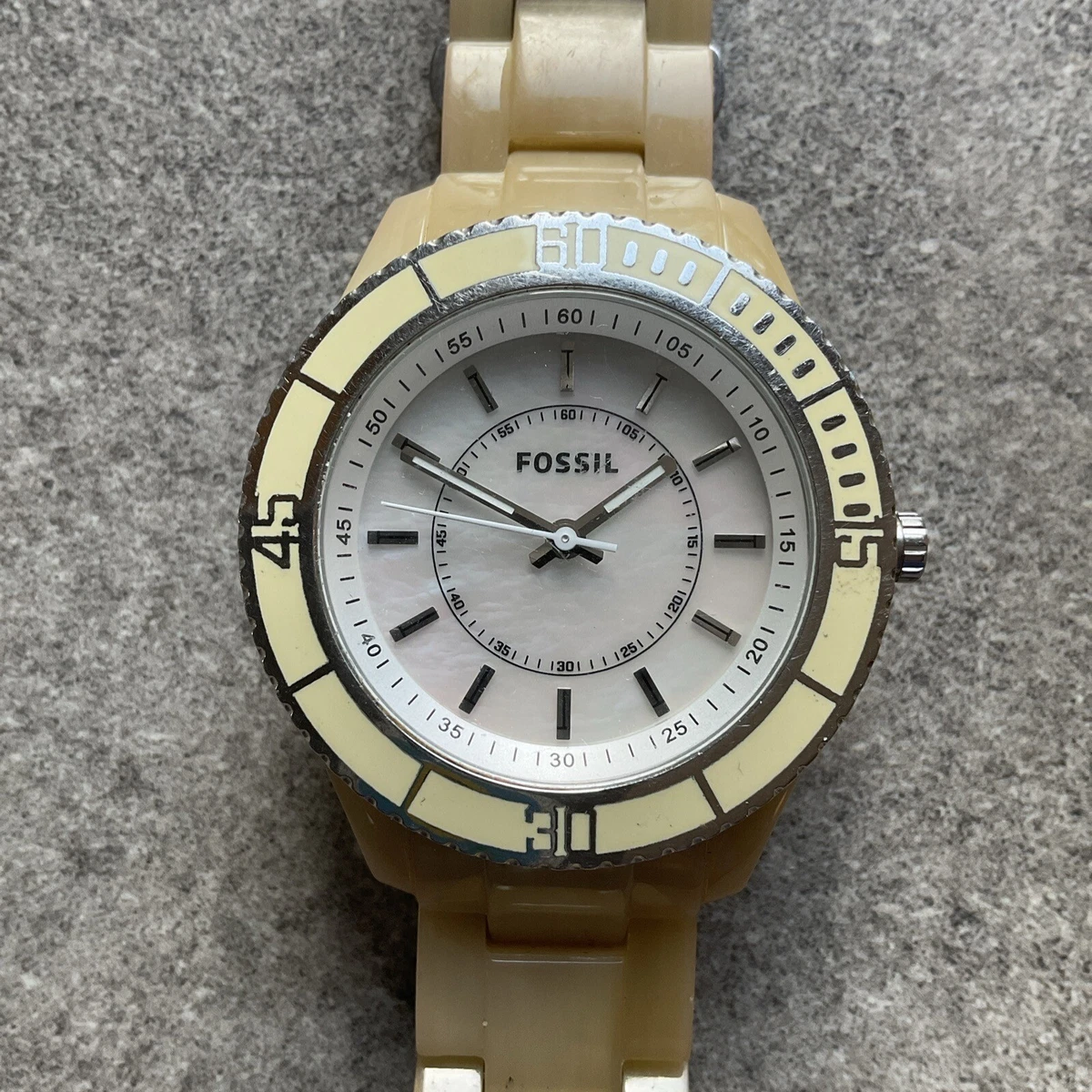 Fossil Womens Watch ES2457 38mm Case With Mother Of Pearl Dial Bin 