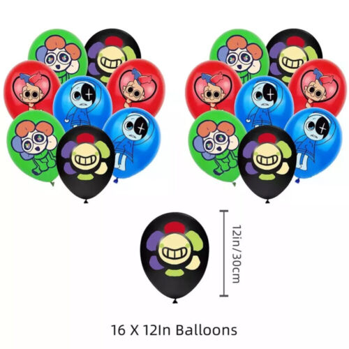 30Pc Dandy's World Theme Backdrop Birthday Party Decoration Balloon Supplies Set - Picture 3 of 6