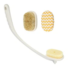 1 Set 3 in 1 Back Scrubber Bath Brush Long Handle Back Brush Back Scrubbers