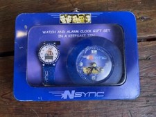 VINTAGE NSYNC 2001 1ST SUB WINTERLAND WATCH & ALARM GIFT SET- BLUE KEEPSAKE TIN