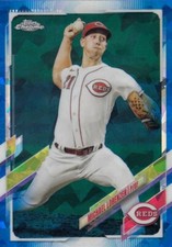 MICHAEL LORENZEN TOPPS CHROME SAPPHIRE BLUE BASE ANGELS REDS #82 2021 21