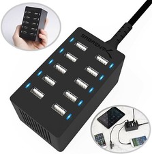 SABRENT Smart USB Ports 60 Watt 10-Port  Desk...