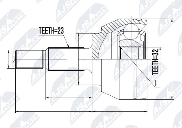 NPZ-RE-030 NTY Joint Kit, drive shaft for RENAULT