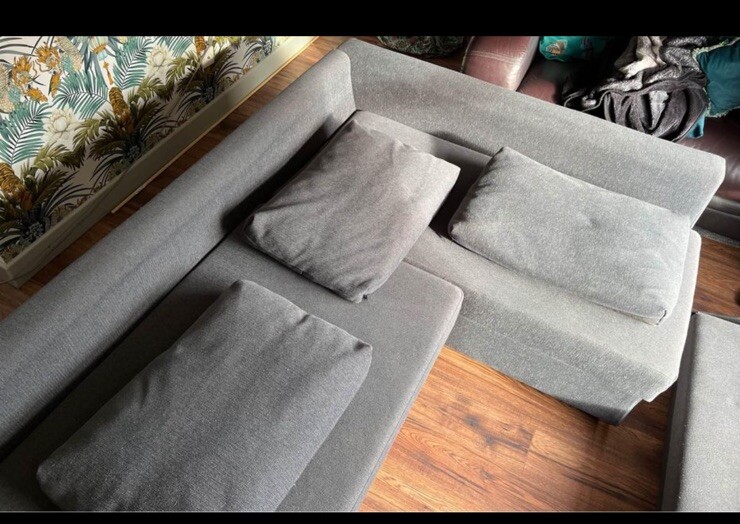 IKEA FRIHETEN with cushions Excellent Corner Sofa Bed Grey eBay