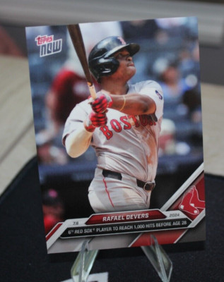 Rafael Devers 6th Red Sox to reach 1000 hits before age 28 2024 Topps Now #387