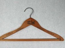 Vintage PETRI'S Dry Cleaners Shirt Suit Pants Wood Clothes Hanger Phone 662-91