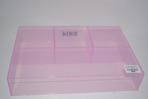 VICTORIA'S SECRET PINK BEAUTY VANITY MAKEUP ORGANIZER PLASTIC PINK TRAY LIMITED - Picture 10 of 11