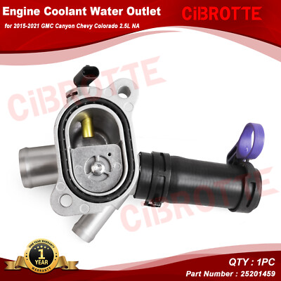 Aluminum Coolant Water Outlet for 2015-2021 GMC Canyon Chevy Colorado 2.5L NA 