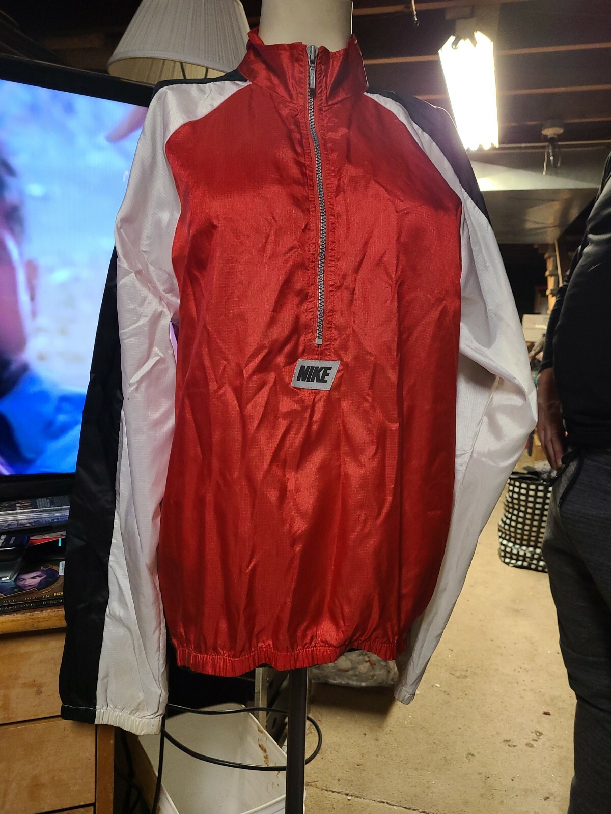 Vintage Nike Mens Windbreaker Jacket Red Black White … Gem