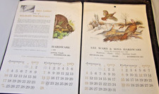 Two Complete James Lockhart Nature Calendars 1970-71-Lee Ward Hardware-Ind