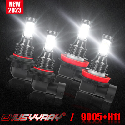 For 2007-2013 Toyota Tundra Combo 9005 H11 LED Headlight high/low beam Bulbs
