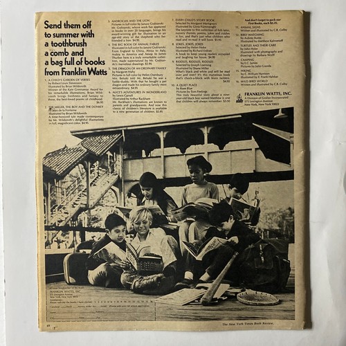The New York Times Book Review 1970 Black & White An Exchange No Label VG - Picture 2 of 2