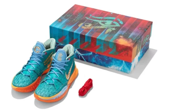 シューズ(男性用) Nike Kyrie 7 Concepts Horus(Special Box) Nike Kyrie 7 Concepts Horus Orange-Ice/Teal - size 9.5 - Special