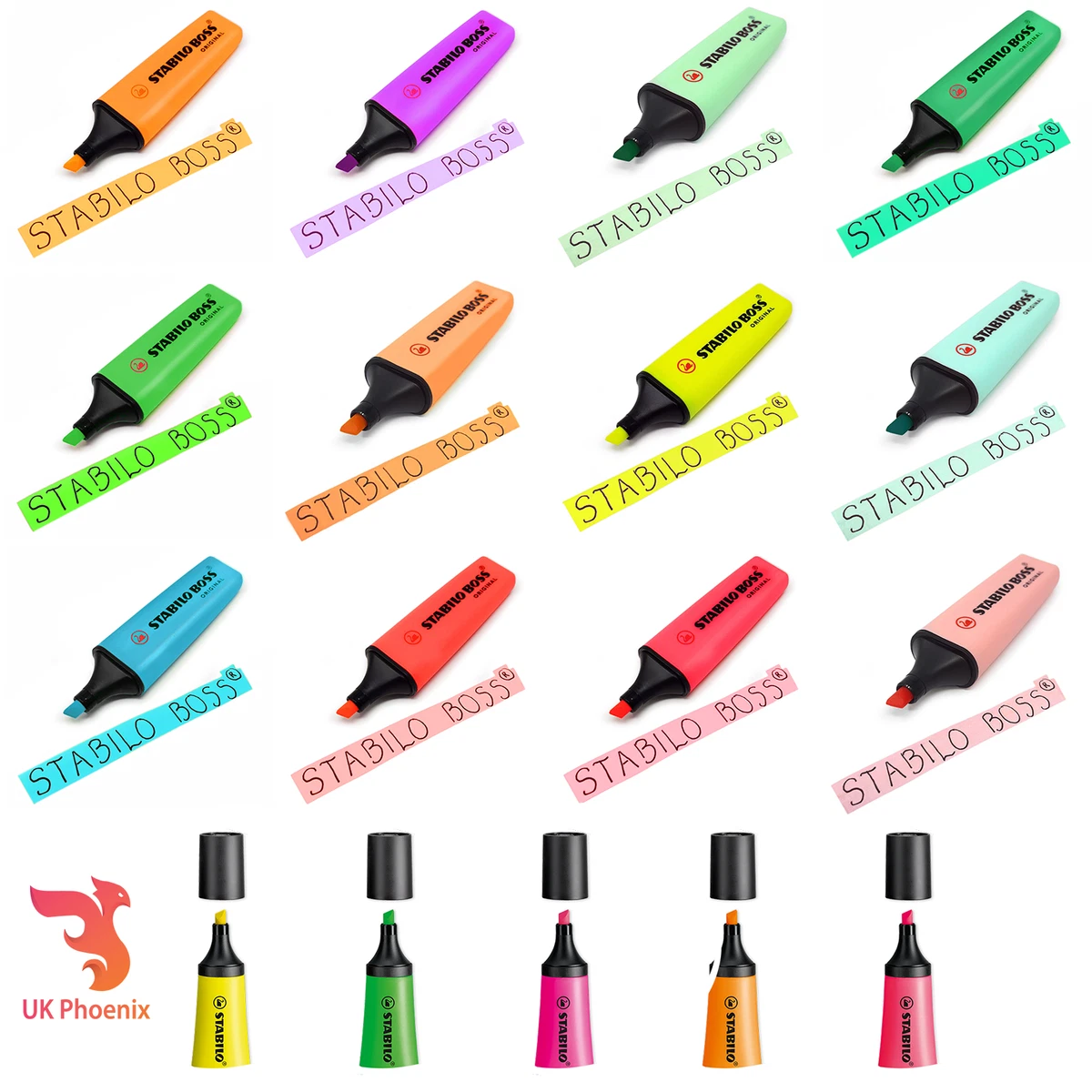 Stabilo Boss Original Neon Highlighter Assorted Refillable Marker 10 cm Lilac