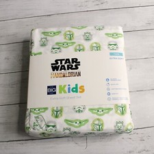 Star Wars Mandalorian Twin Sheet Set Kids Bedding Baby Yoda Grogu