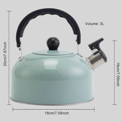 Tea Kettles Stovetop Whistling 3L Food Grade Stainless Steel Tea Pot For Cosy - Picture 2 of 15