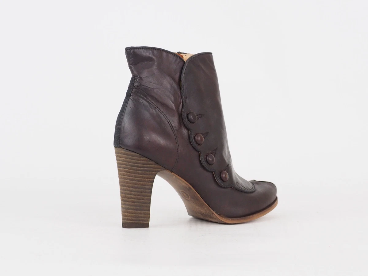 Dark brown peep toe cheap booties