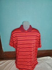 Nike Golf Tour Performance Dri-Fit Polo Shirt Men's Size Large L Red Black