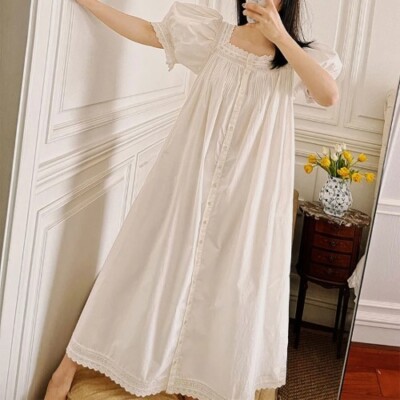chinese dress ladies ZEYO Women's Cotton Maroon Night Dress Heart Printed Knee Length Night Gown S