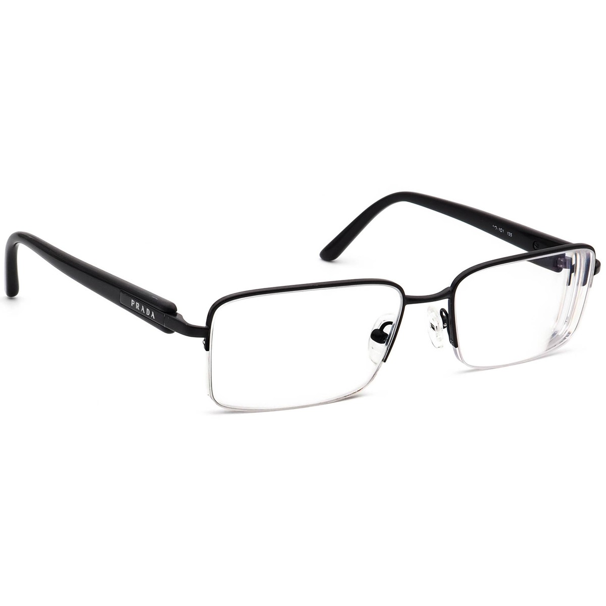 メガネ Prada Frame VPS51O 1AB1O1 Luxury Half-rim Rennero Prada Eyeglasses VPR 51M 1BO-1O1 Black Half Rim Metal Frame