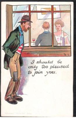 I Should Be Only Too Pleased To Join You - 1905 Antique Comic Postcard