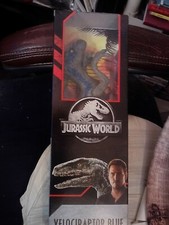 MATTEL JURASSIC WORLD VELOCIRAPTOR BLUE 12" ACTION FIGURE 2020 NIB DINOSAUR